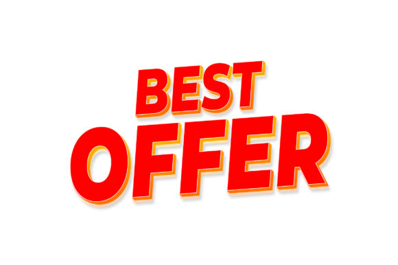 3D Text Design of Best Offer Graphics Review