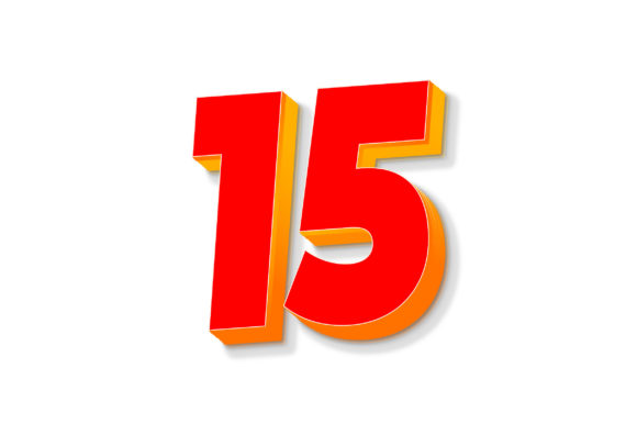 3D Text Design of Letter 15: Graphics for Graphic Templates
