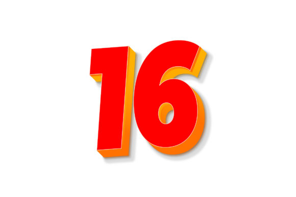 3D Text Design of Letter 16 Graphics Review