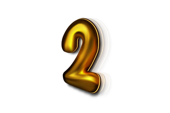 3D Text Design of Letter 2 Graphics Review