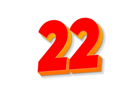 3D Text Design of Letter 22: Graphics for Brand Identity