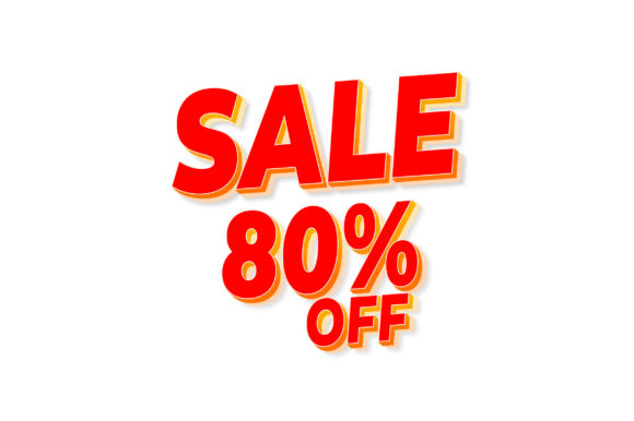 3D Text Design of Sale 80 off Graphics for Graphic Templates