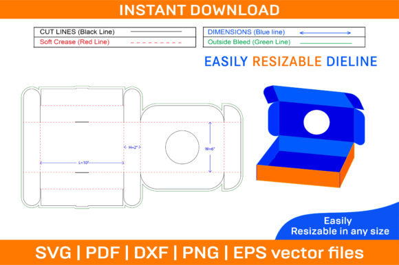 Mailer Folding Cardboard Carton Box with Graphics and Print Templates