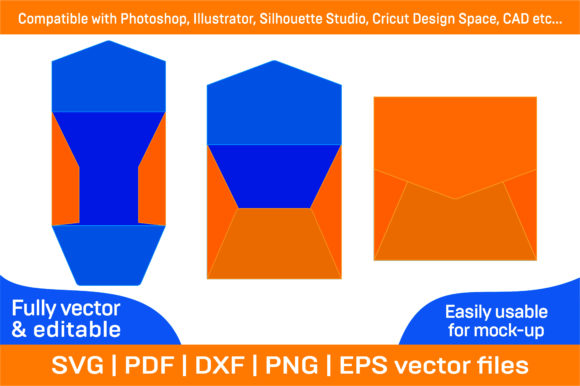 Wedding Envelope Packaging 10.5x10.5 in Graphics and Print Templates